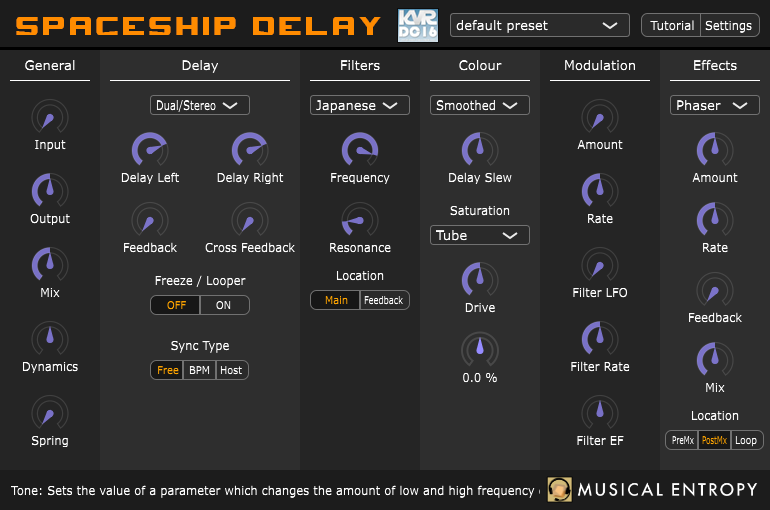Dark mode Spaceship Delay
